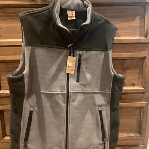 Mens Fleece Vest Red Head